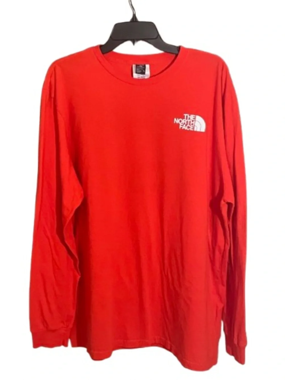 The North Face Circular Design Long Sleeve T-Shirt Men XXL Red Graphic Tee⁠